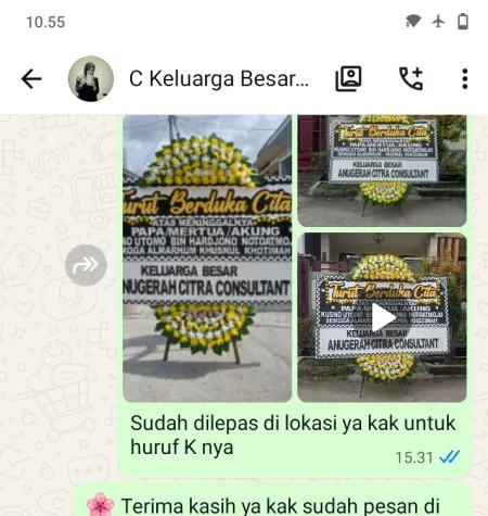 Pengiriman Papan Bunga Duka Pakijangan Bulakamba